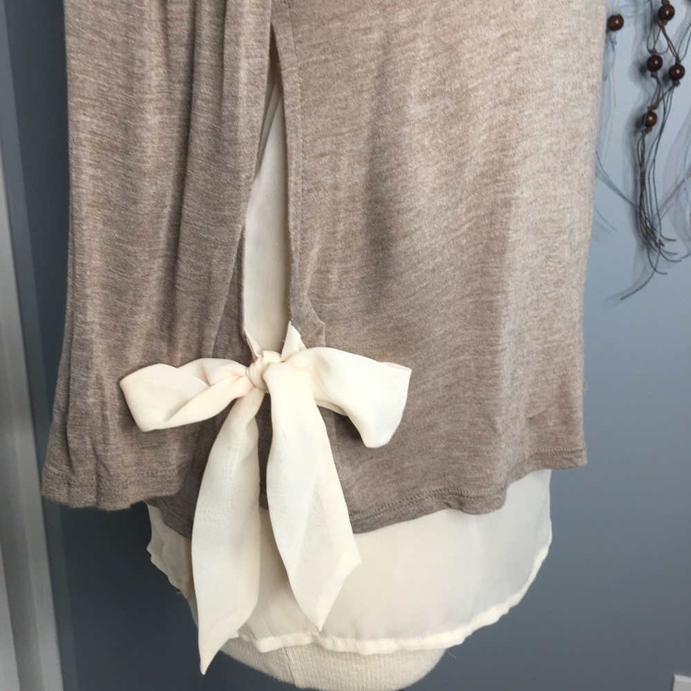 Lauren Conrad LC double layer side tie blouse xs